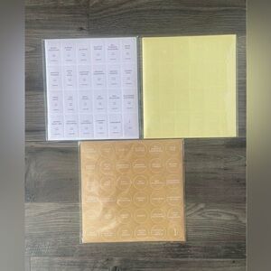 Spice Jar Label Sticker Sheets – White and Clear